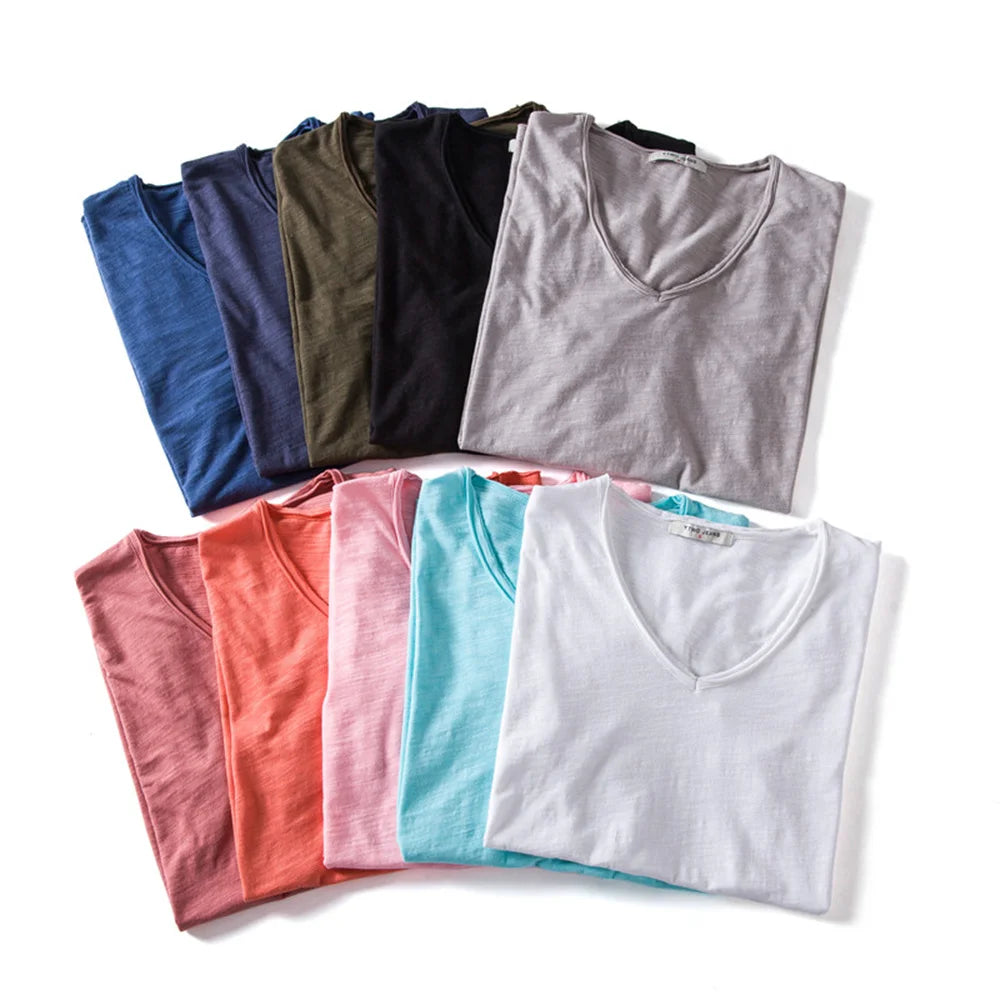 Vale Cotton V-Neck T-Shirt
